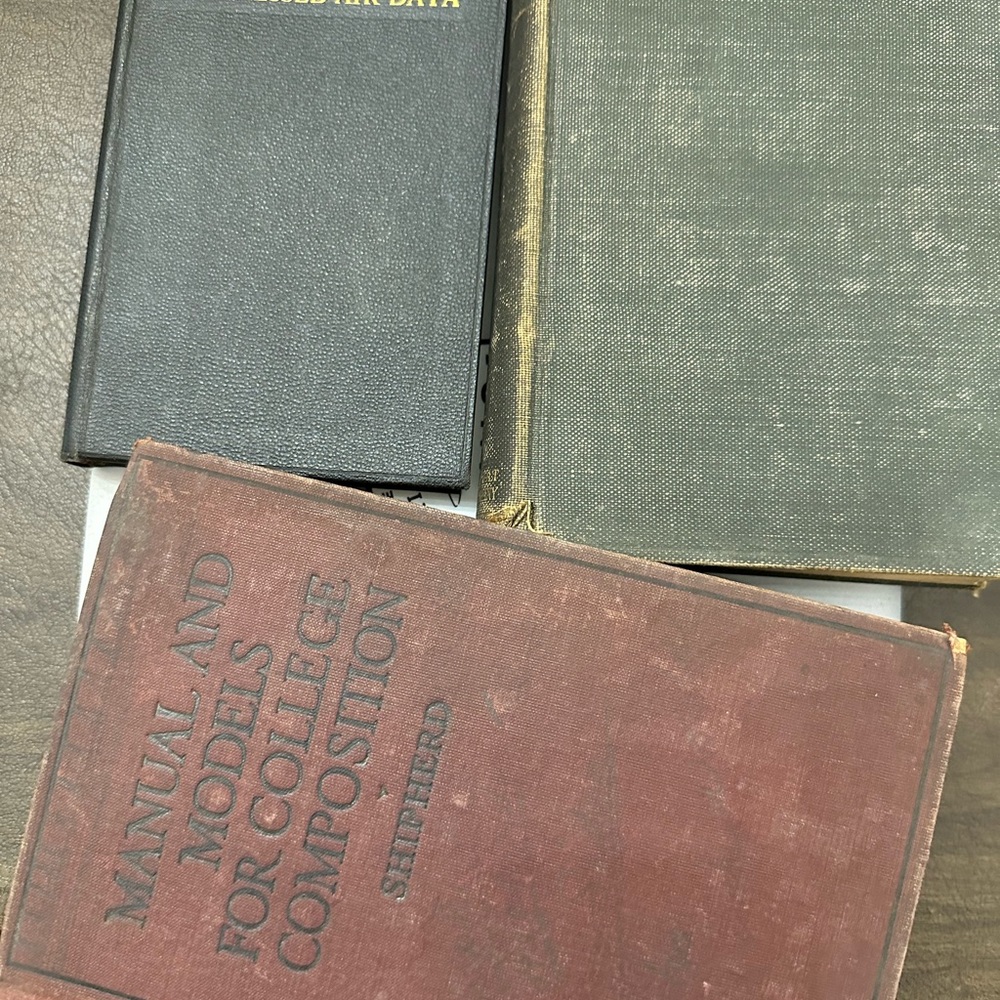 3 classic college books from 1908-1943